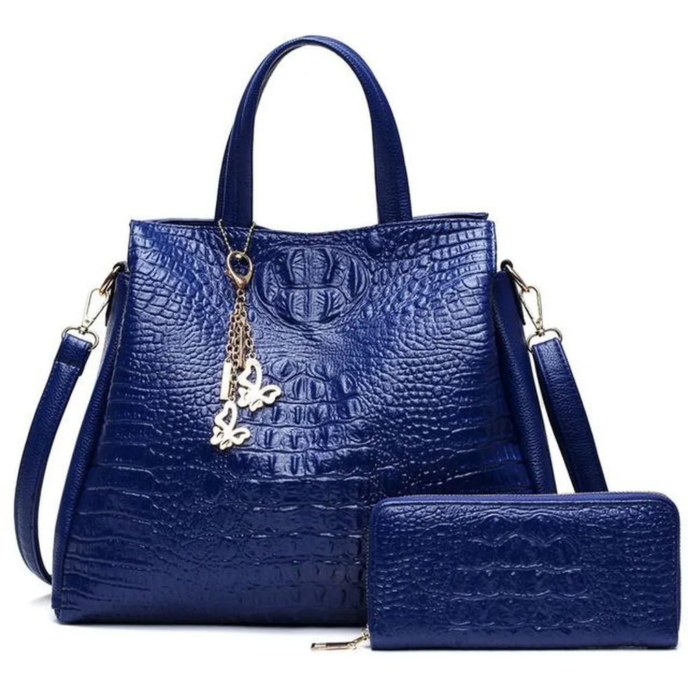 <bold>Tote Bag & Clutch Set <br>Vegan-Leather