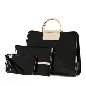 <bold>Tote Crossbody Bag & Purse Set <br>Vegan-Leather