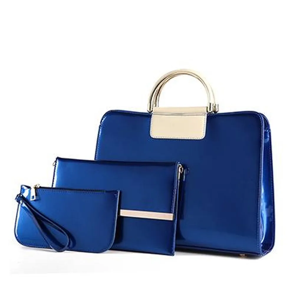 <bold>Tote Crossbody Bag & Purse Set <br>Vegan-Leather
