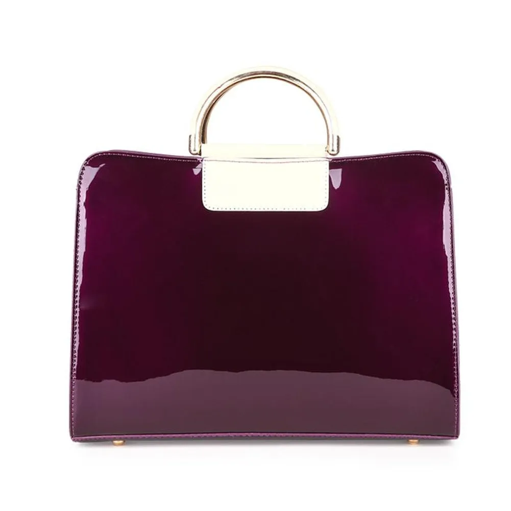 <bold>Tote Crossbody Bag & Purse Set <br>Vegan-Leather