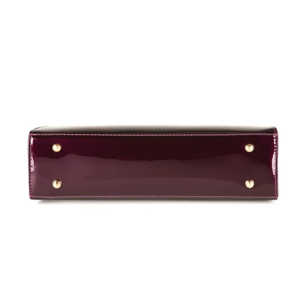 <bold>Tote Crossbody Bag & Purse Set <br>Vegan-Leather