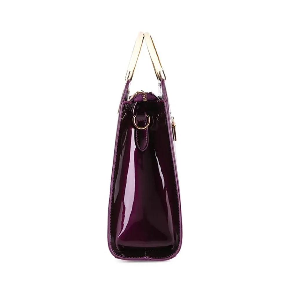<bold>Tote Crossbody Bag & Purse Set <br>Vegan-Leather