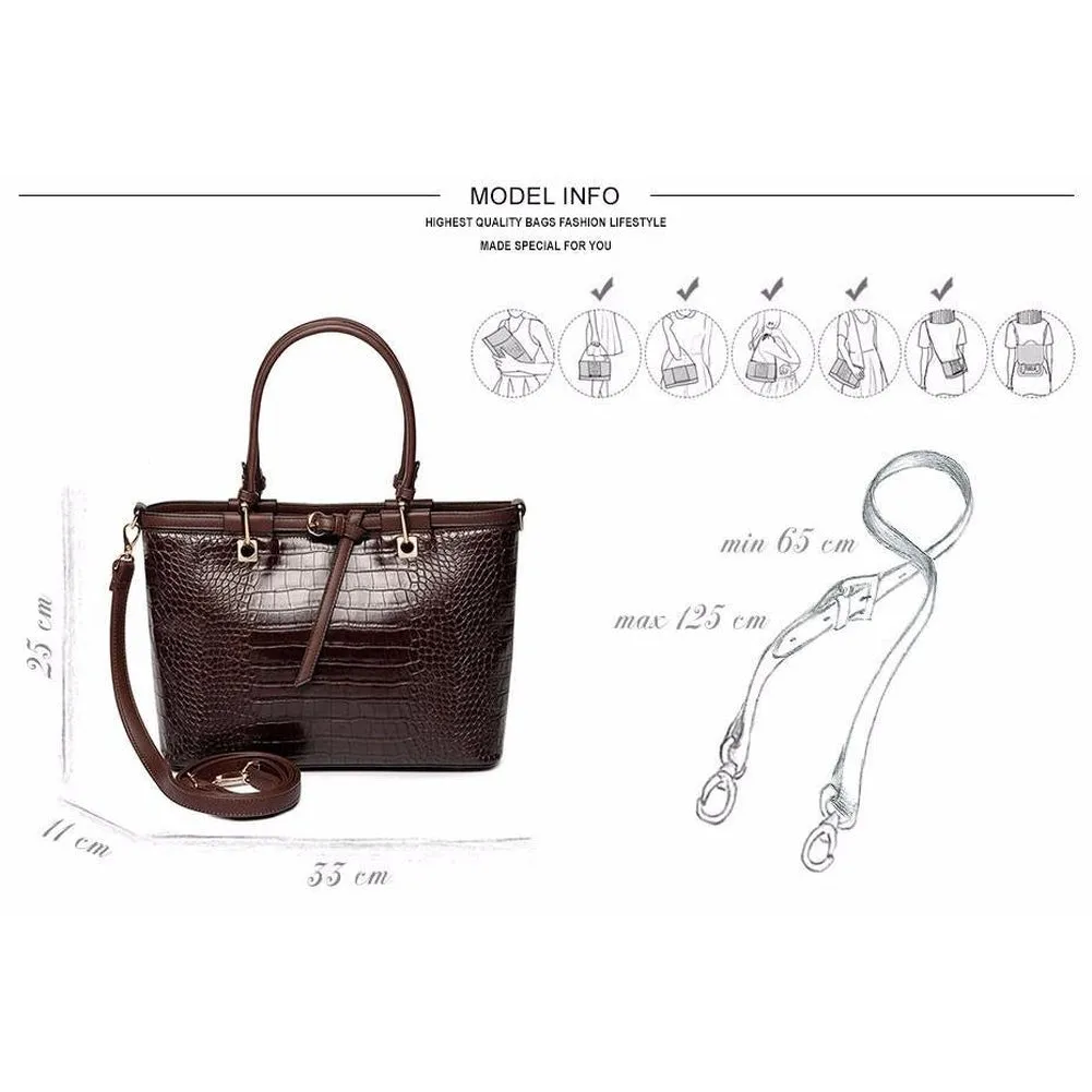 <bold>Tote / Crossbody Bag <br>Vegan-Leather