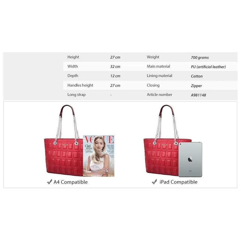 <bold>Tote / Shoulder Bag <br>Vegan-Leather