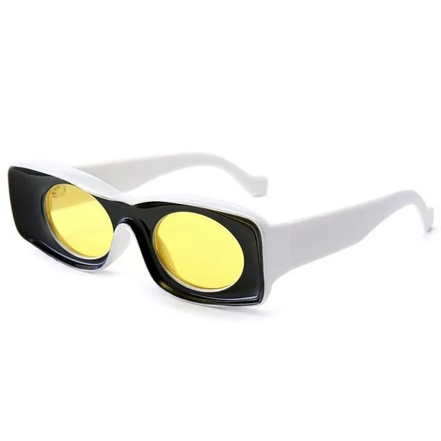 Lucia Retro Rectangle Sunglasses