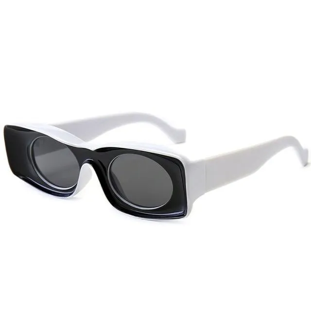 Lucia Retro Rectangle Sunglasses