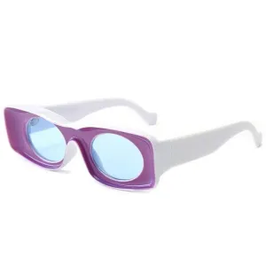 Lucia Retro Rectangle Sunglasses