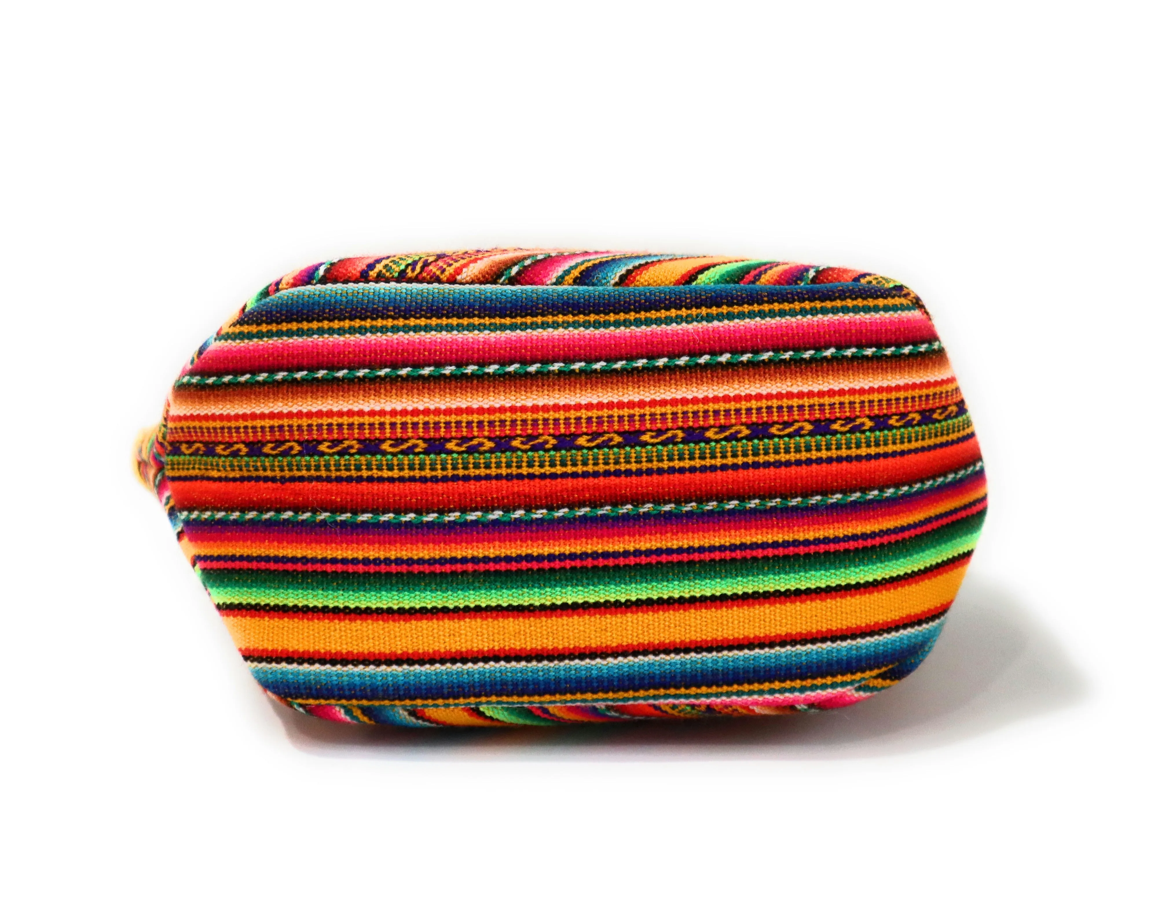 Lunch Box, Handbag, Multicolor, Zippered Peruvian Textile Design 11" Tall