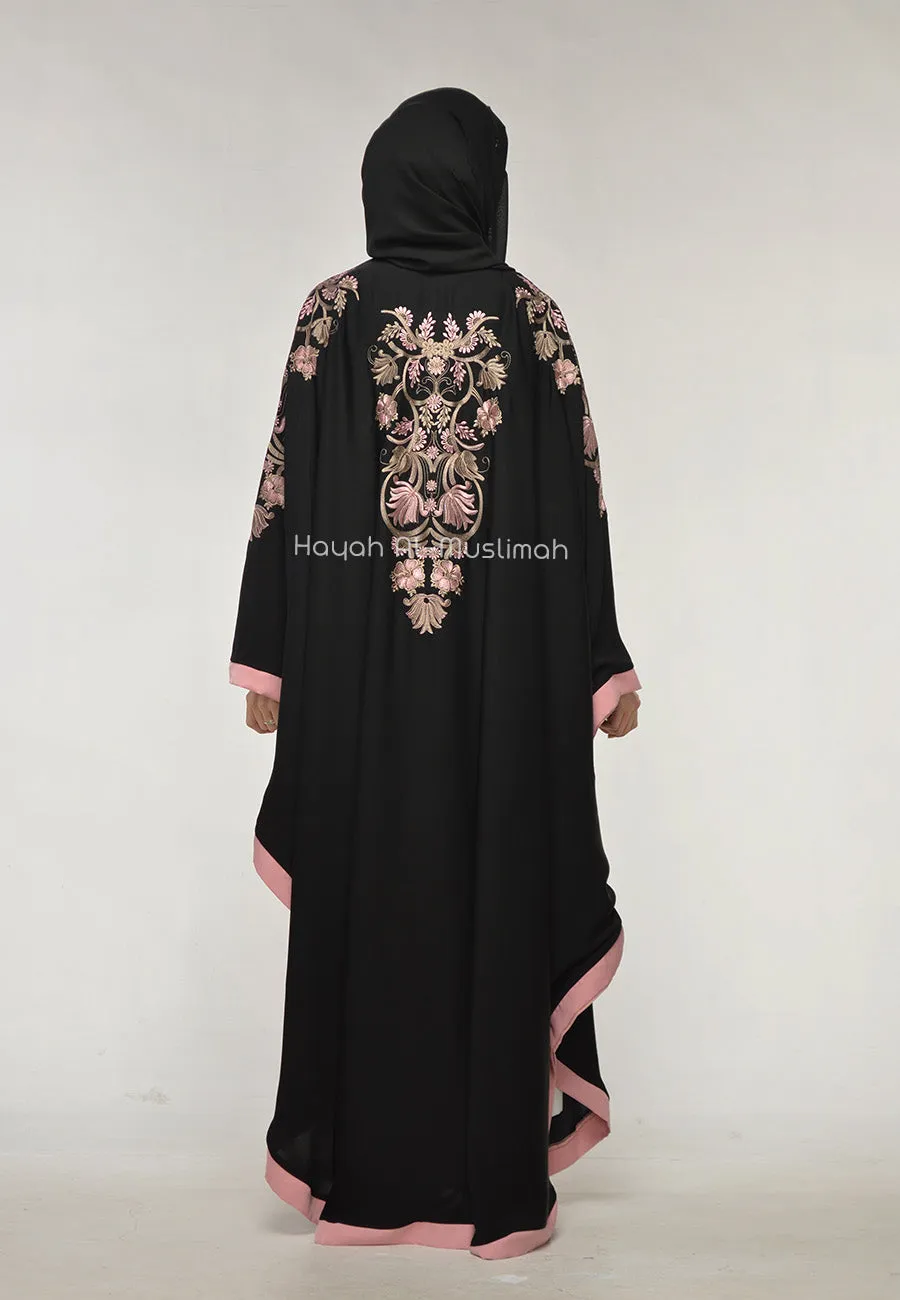 Luxury Floral Embroidered Batwing Farasha (Premium)
