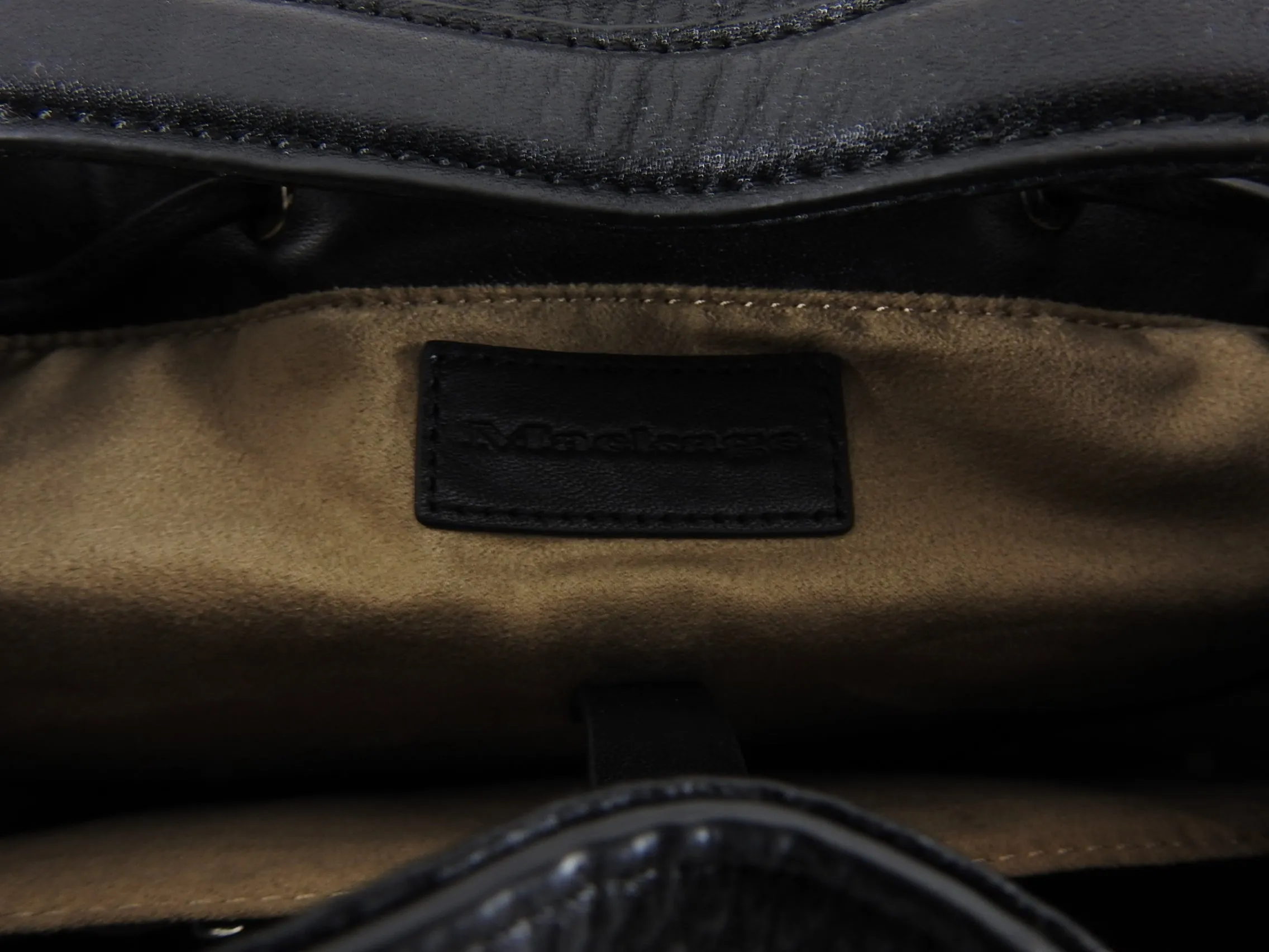 Mackage Keir Black Leather Zip Up Backpack