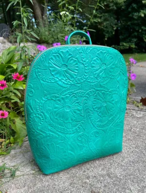 Mar Backpack - Stamped Aquamarine Teal