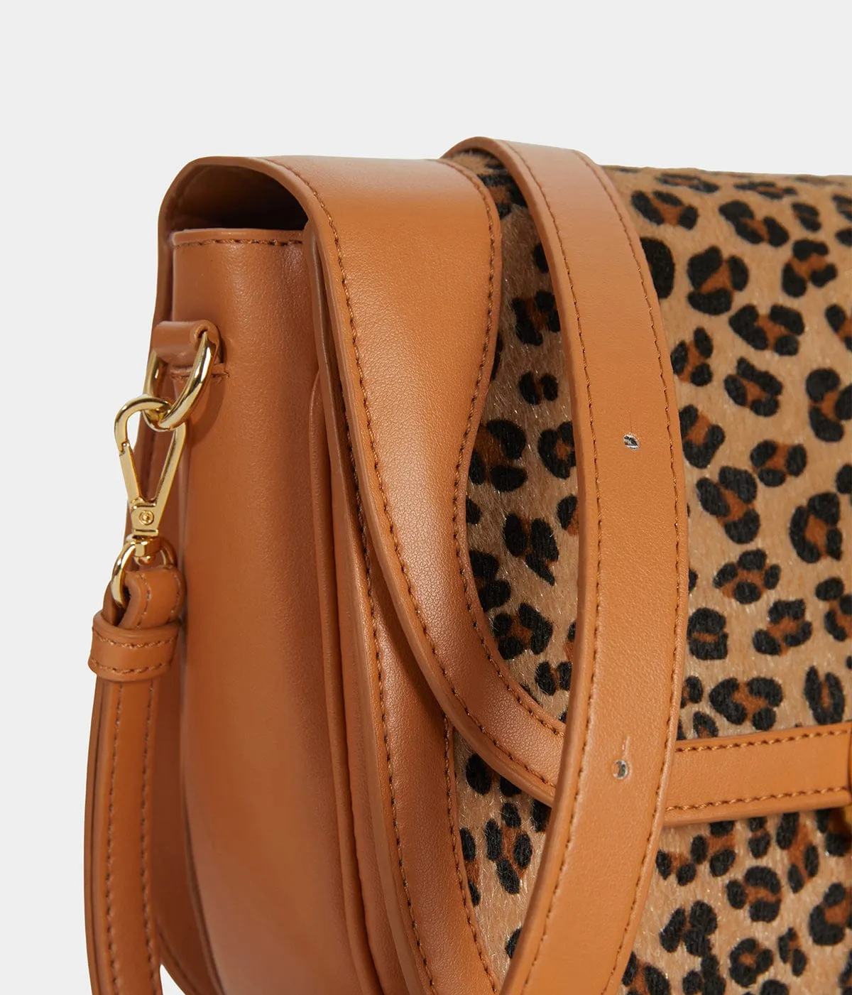 Marilyn Amazon Apple Skin Vegan Leather Crossbody | Leopard