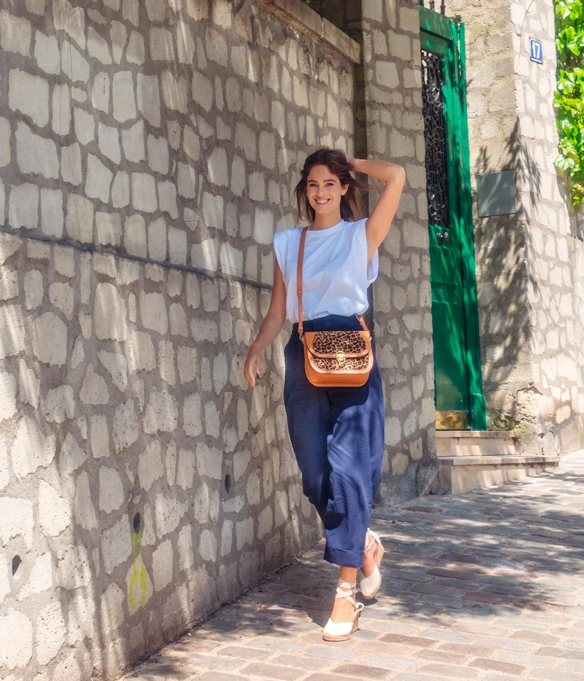 Marilyn Amazon Apple Skin Vegan Leather Crossbody | Leopard