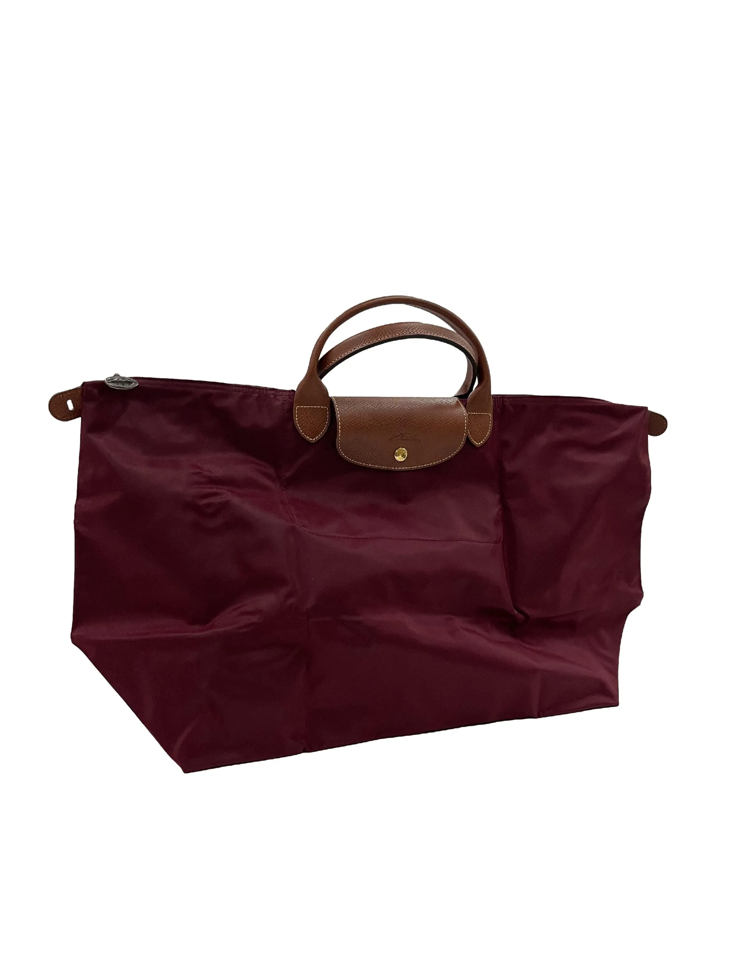 Maroon Le Pliage Top Handle Bag
