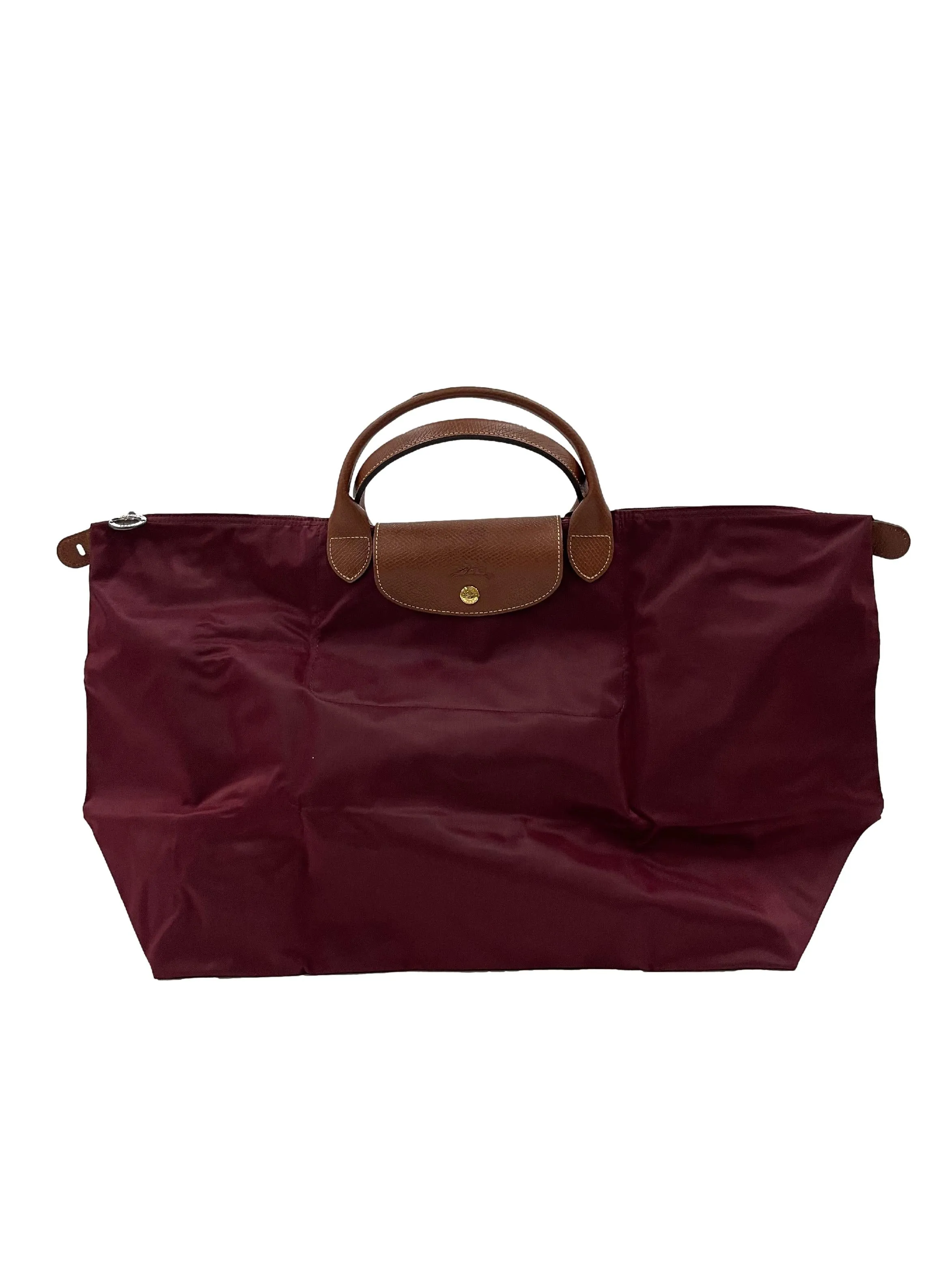 Maroon Le Pliage Top Handle Bag
