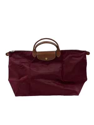 Maroon Le Pliage Top Handle Bag