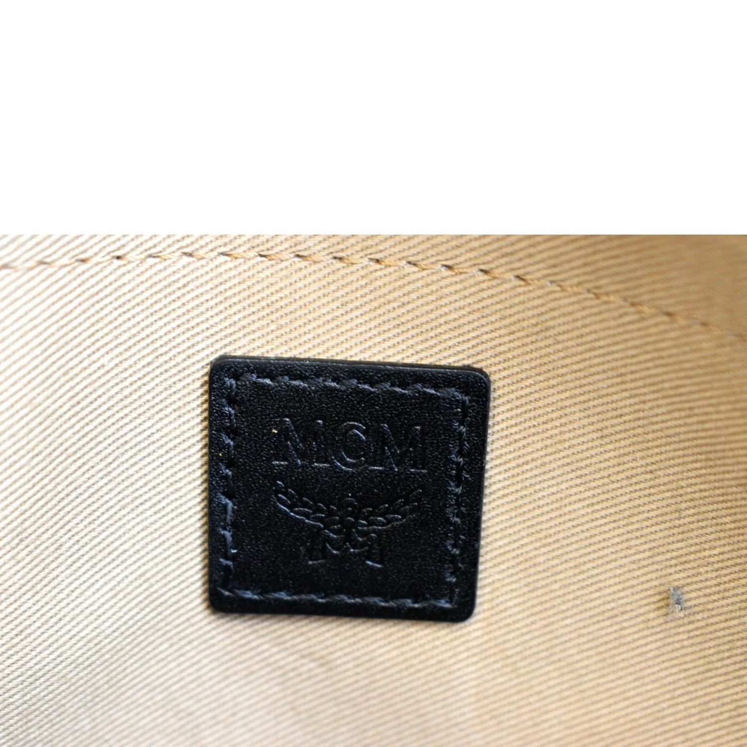 MCM Aren Multifunction Monogram Visetos Crossbody Pouch Cognac