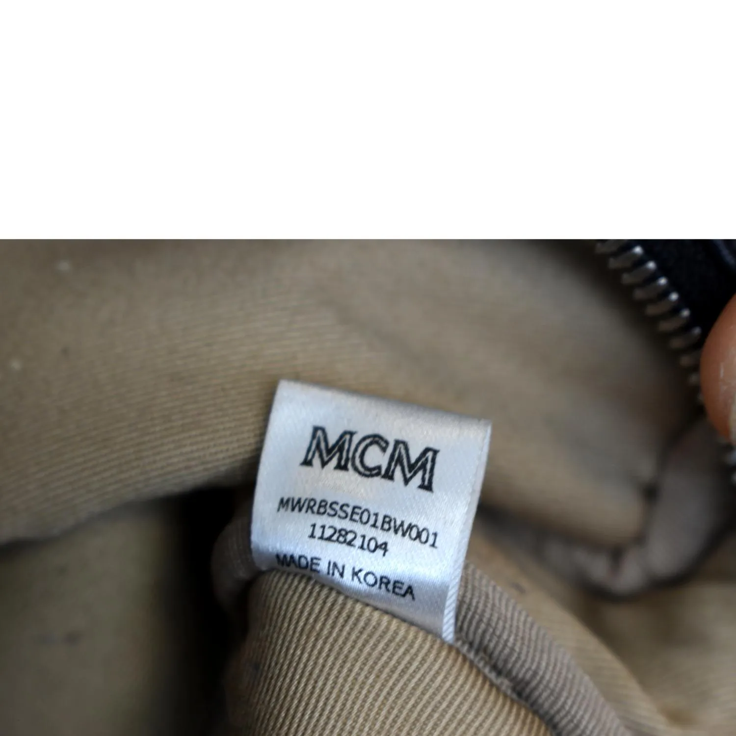 MCM Aren Multifunction Monogram Visetos Crossbody Pouch Cognac