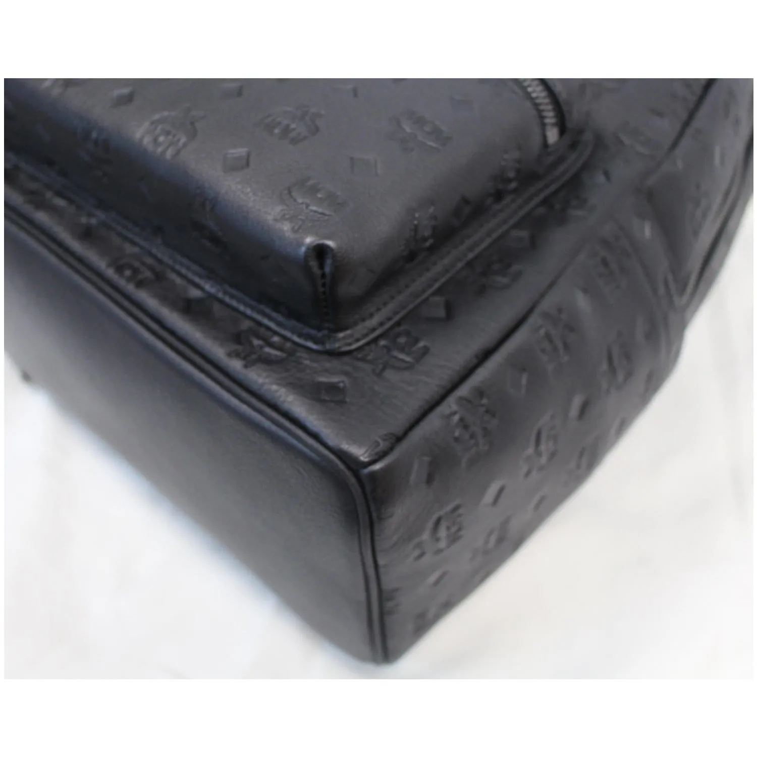 MCM Ottomar Visetos Monogram Leather Backpack Bag Black