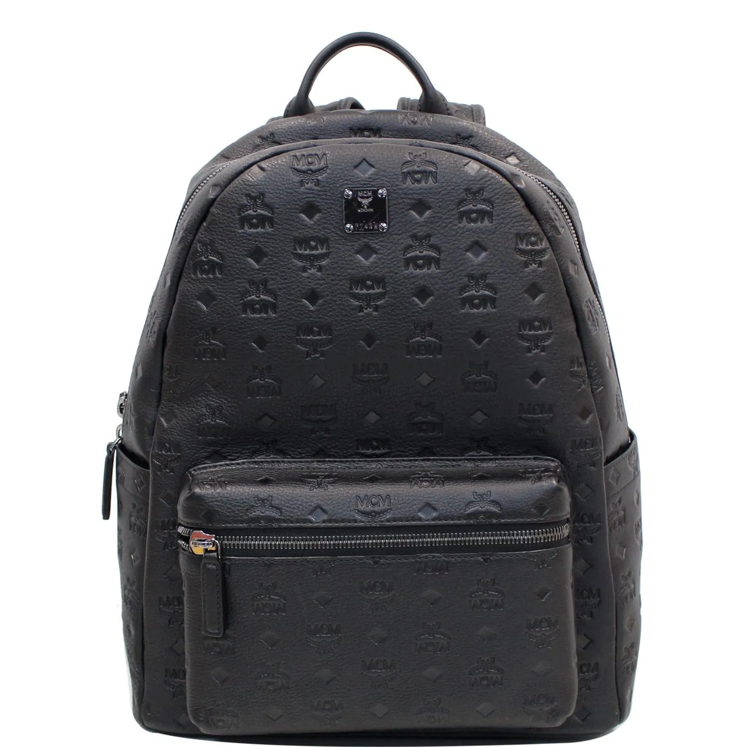 MCM Ottomar Visetos Monogram Leather Backpack Bag Black