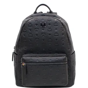 MCM Ottomar Visetos Monogram Leather Backpack Bag Black