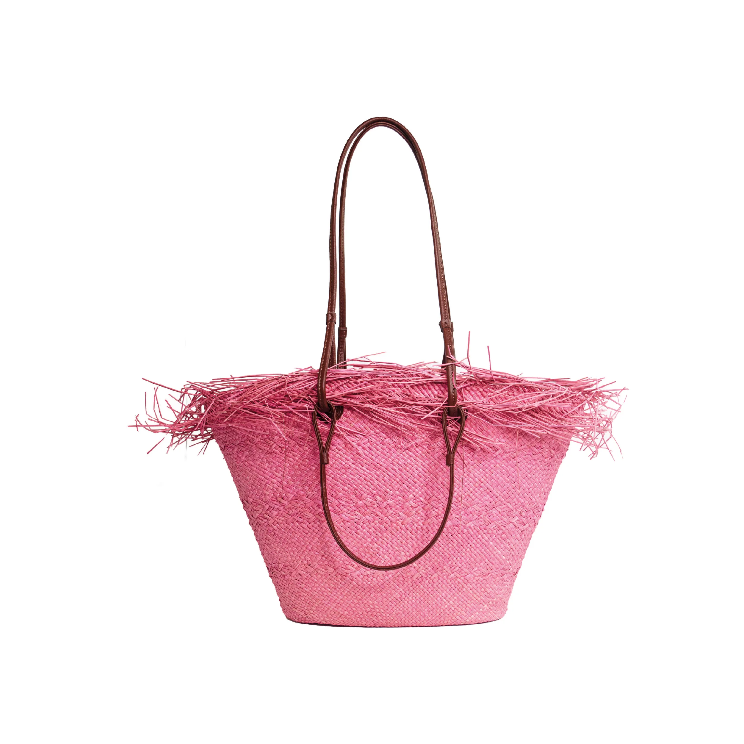 Medium Basket with Frayed Border
