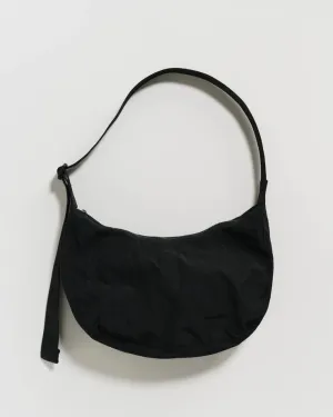 Medium Nylon Crescent bag in Black