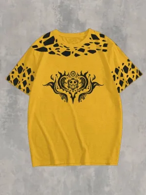 Men's Anime Loose Trendy Printed Round Neck Short Sleeve T-Shirt