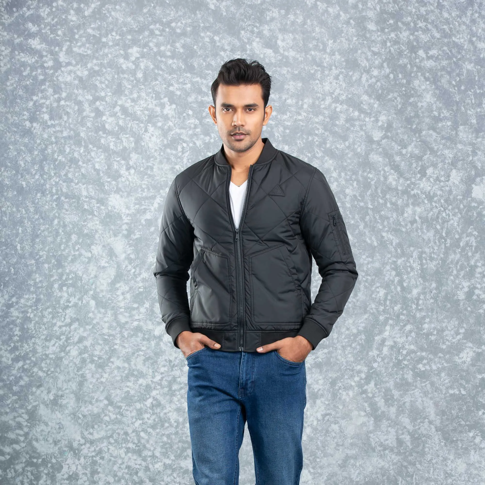 Mens Bomber Jacket- Black