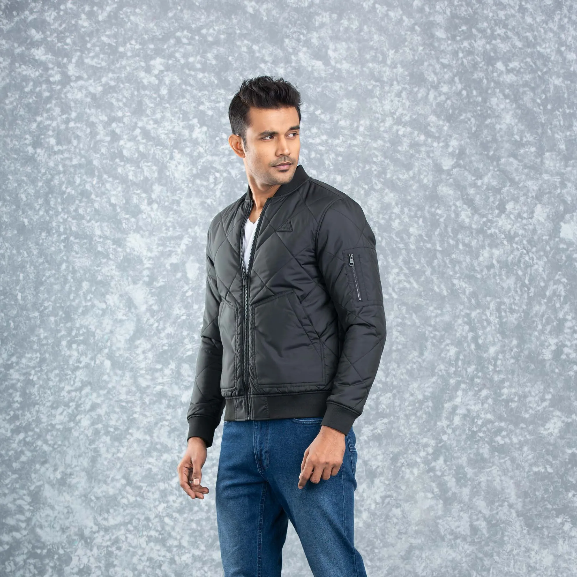 Mens Bomber Jacket- Black