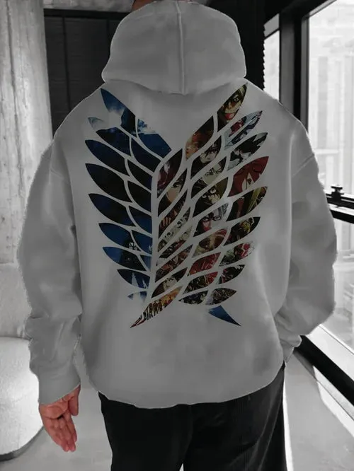 Men's Stylish Comic Print Hoodie