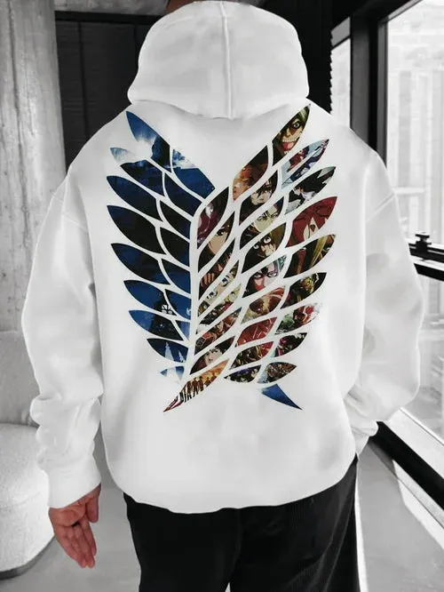Men's Stylish Comic Print Hoodie