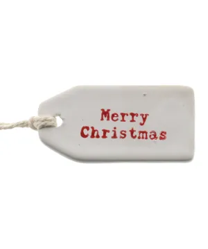 Merry Christmas Ceramic Tag