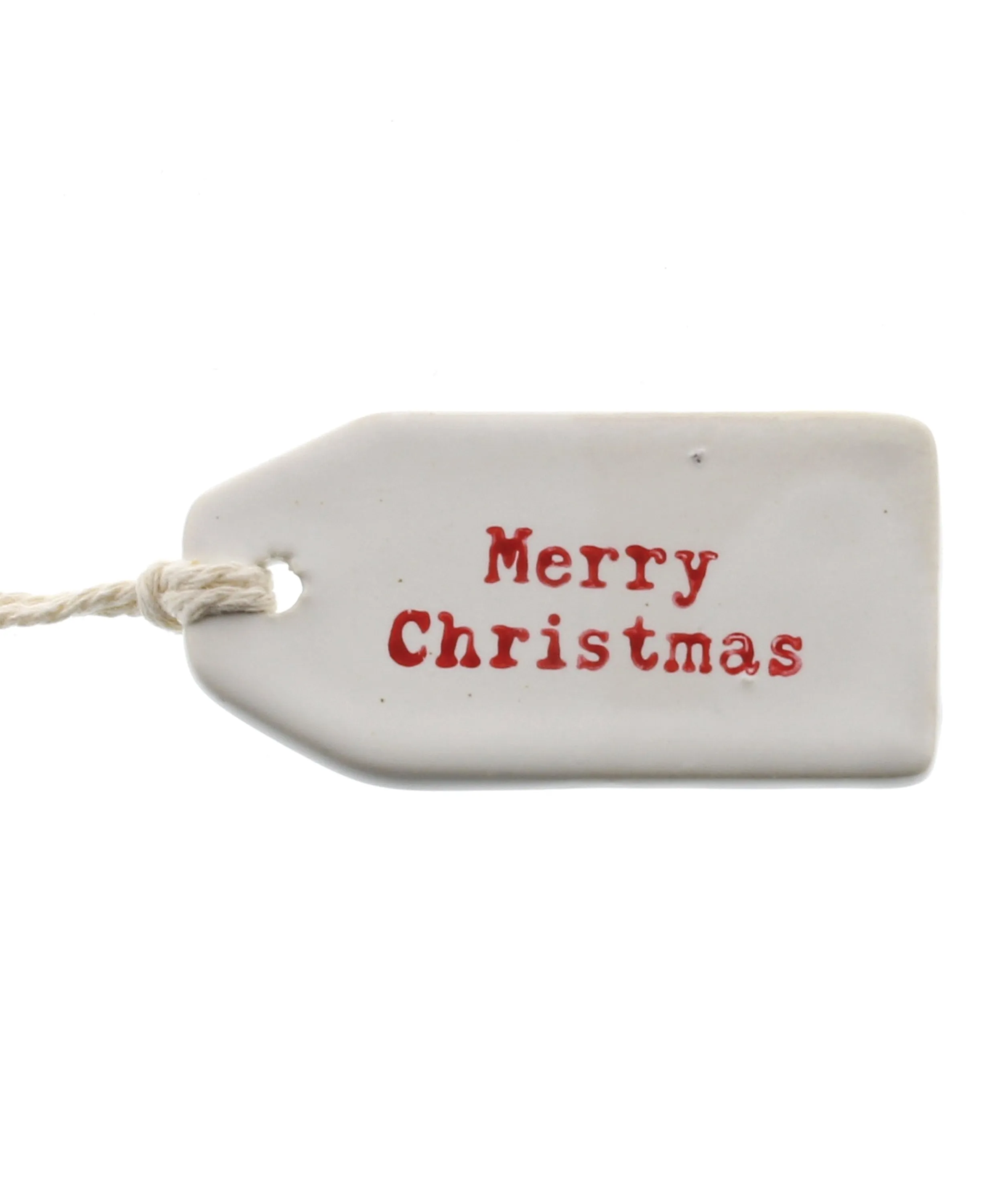 Merry Christmas Ceramic Tag