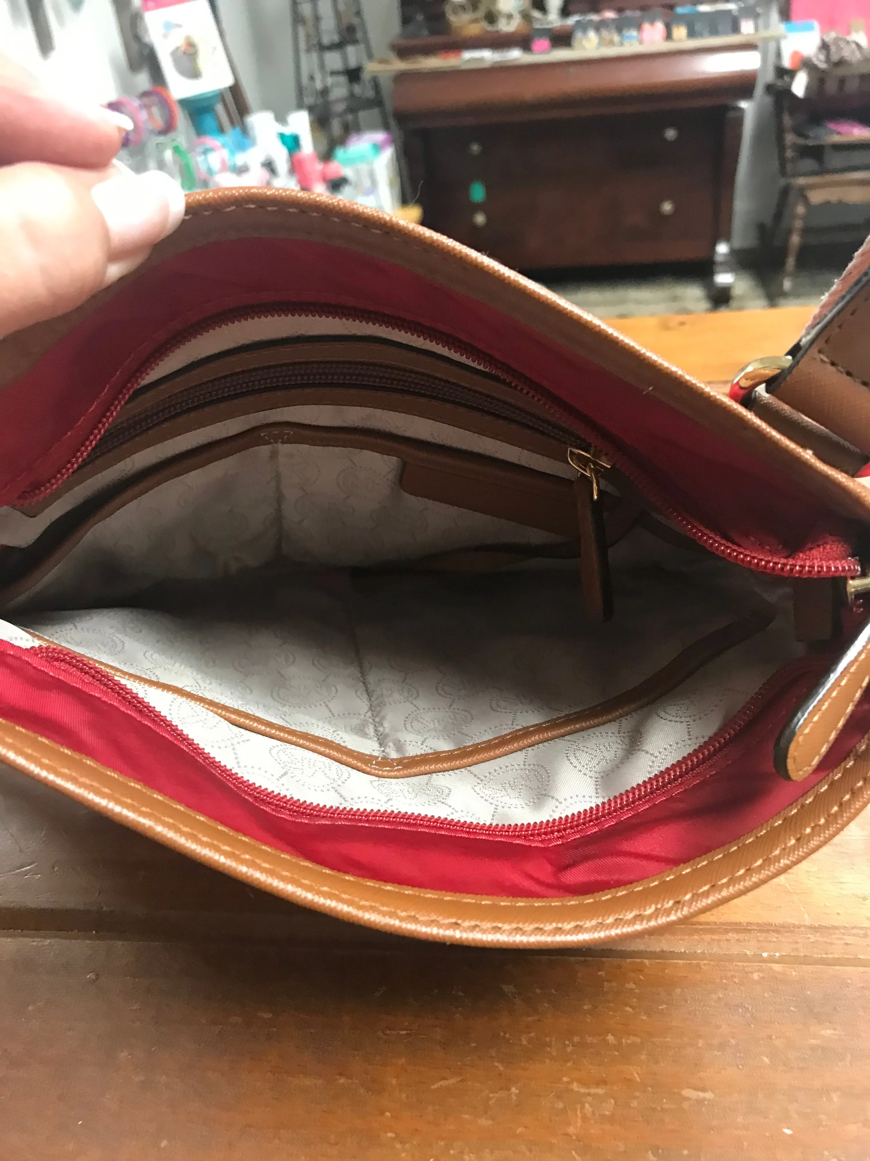Michael Kors Red Nylon Crossbody
