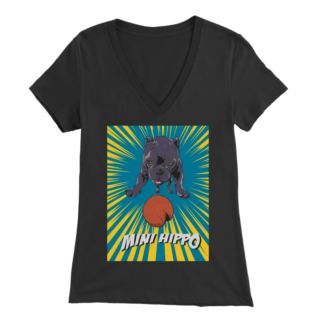 Mini Hippo T-Shirt Women's V-Neck