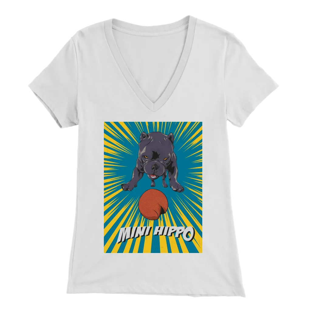 Mini Hippo T-Shirt Women's V-Neck