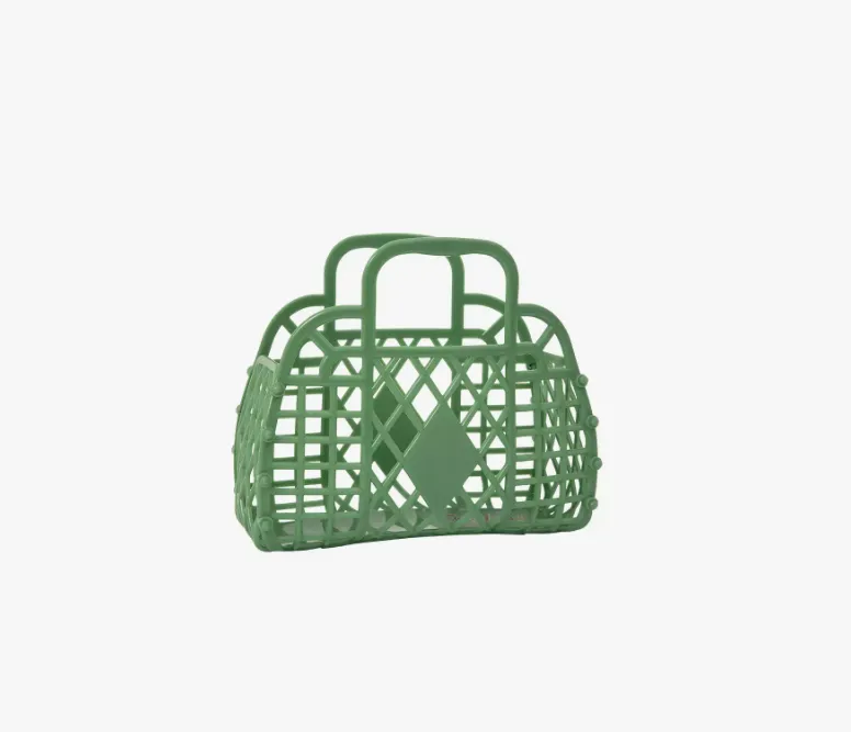 Mini Retro Basket - Olive