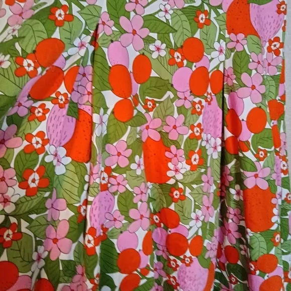 ModCloth Bright &amp; Beautiful Floral Midi Dress Spaghetti Straps Sweetheart Size 6