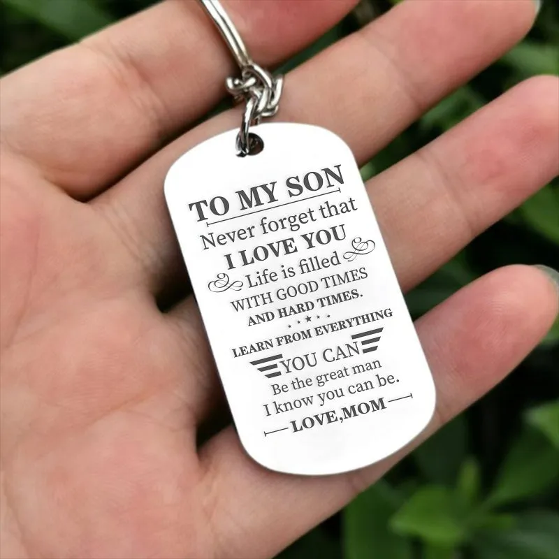 Mom to Son -  Learn from Everything -  Keychain