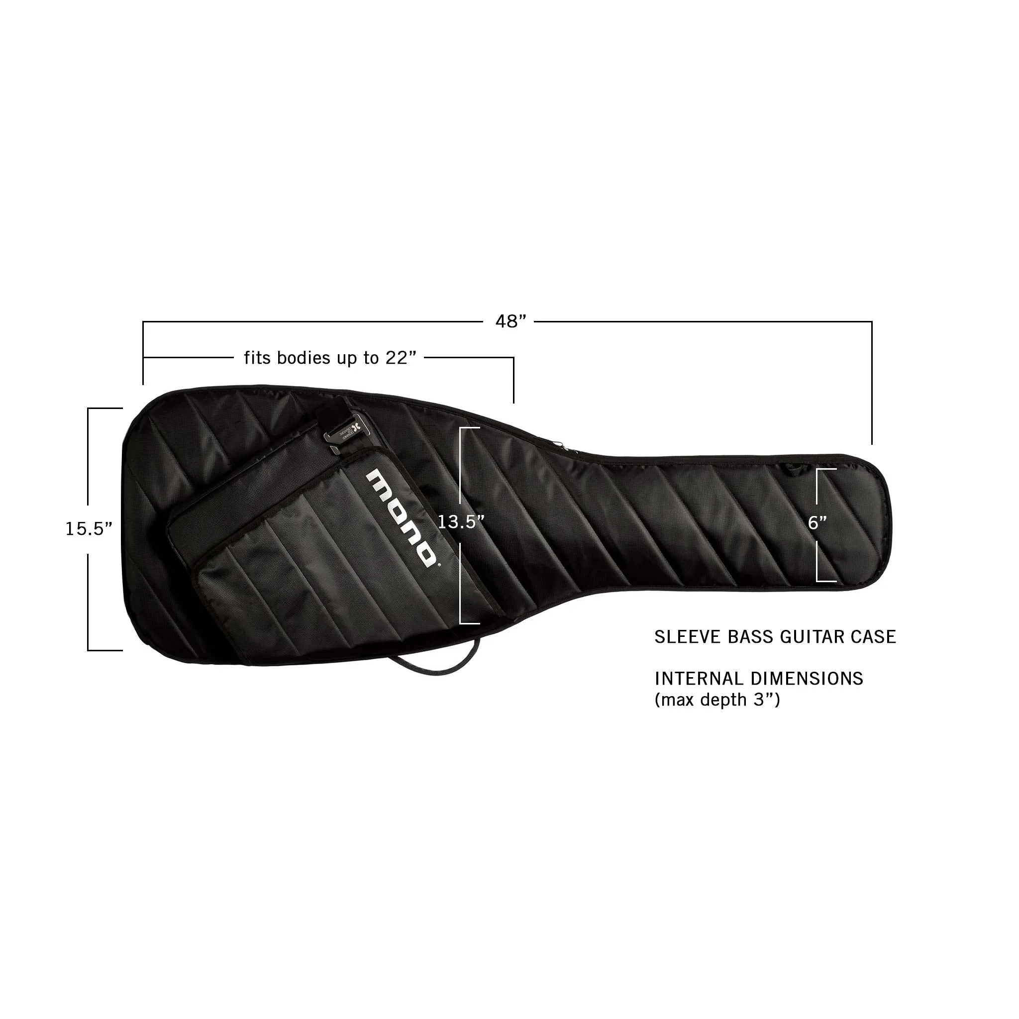 MONO Bass Sleeve Case, Black
