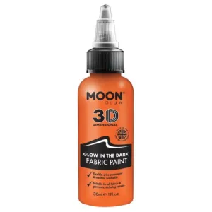 Moon Glow Glow In The Dark Fabric Paint, Orange