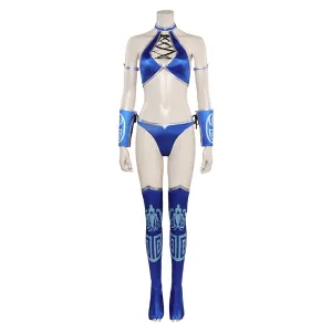 Mortal Kombat 1 Kitana Blue Bikini Cosplay Costume Outfits Halloween Carnival Suit