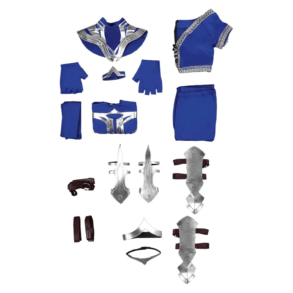 Mortal Kombat Kitana Cosplay Costume Halloween Carnival Suit