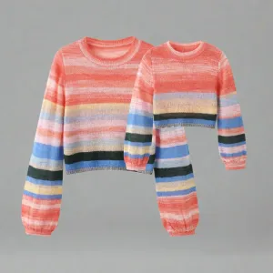 Mother Daughter Matching Trendy Loose Knitwear Sweater