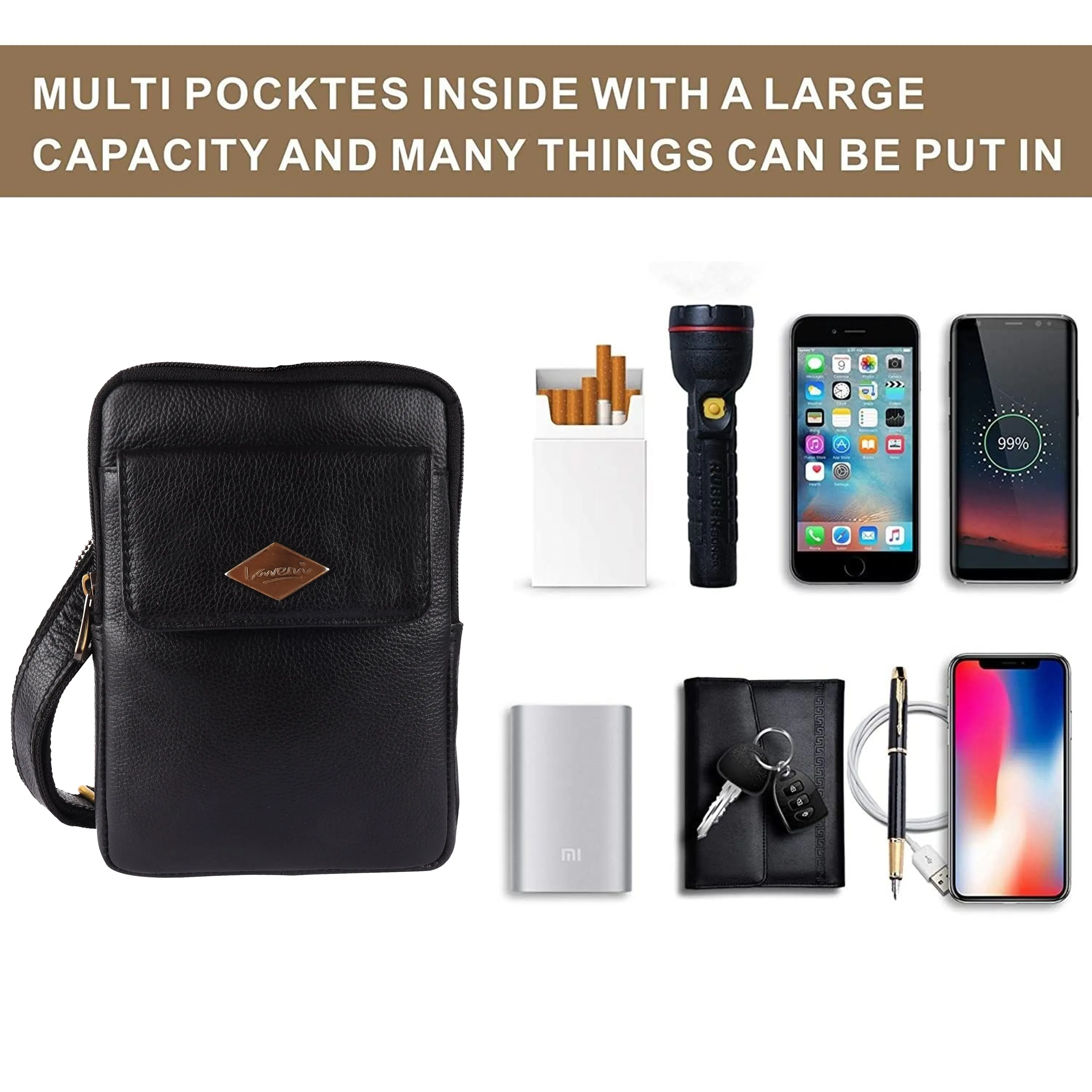 Musk Leather Crossbody/Messenger Bag #2873