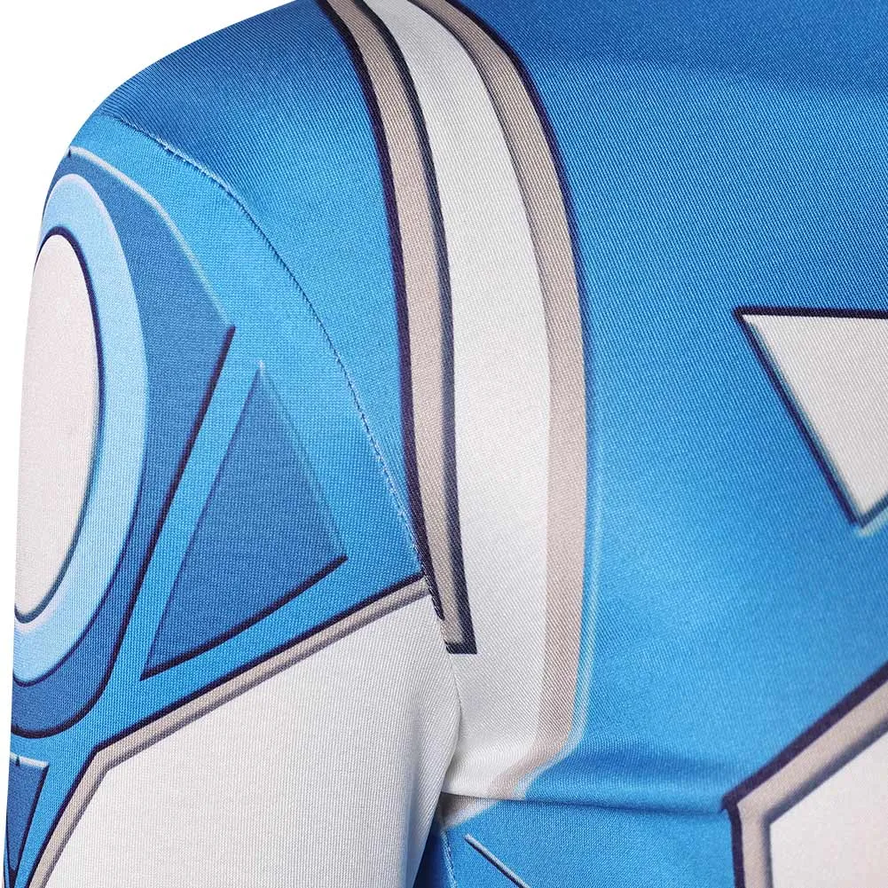Mv Rivals Susan Storm Invisible Woman Cosplay Blue White Fantastic Four Sue Storm Jumpsuit Halloween Carnival Suit
