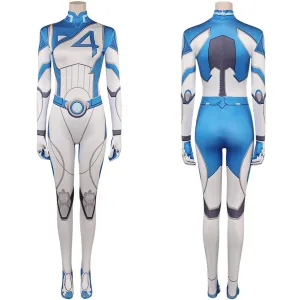 Mv Rivals Susan Storm Invisible Woman Cosplay Blue White Fantastic Four Sue Storm Jumpsuit Halloween Carnival Suit