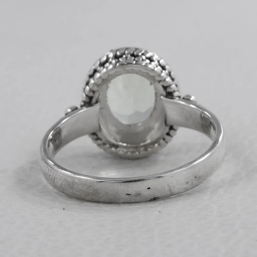 Natural Amethyst Sterling Silver Designer Ring
