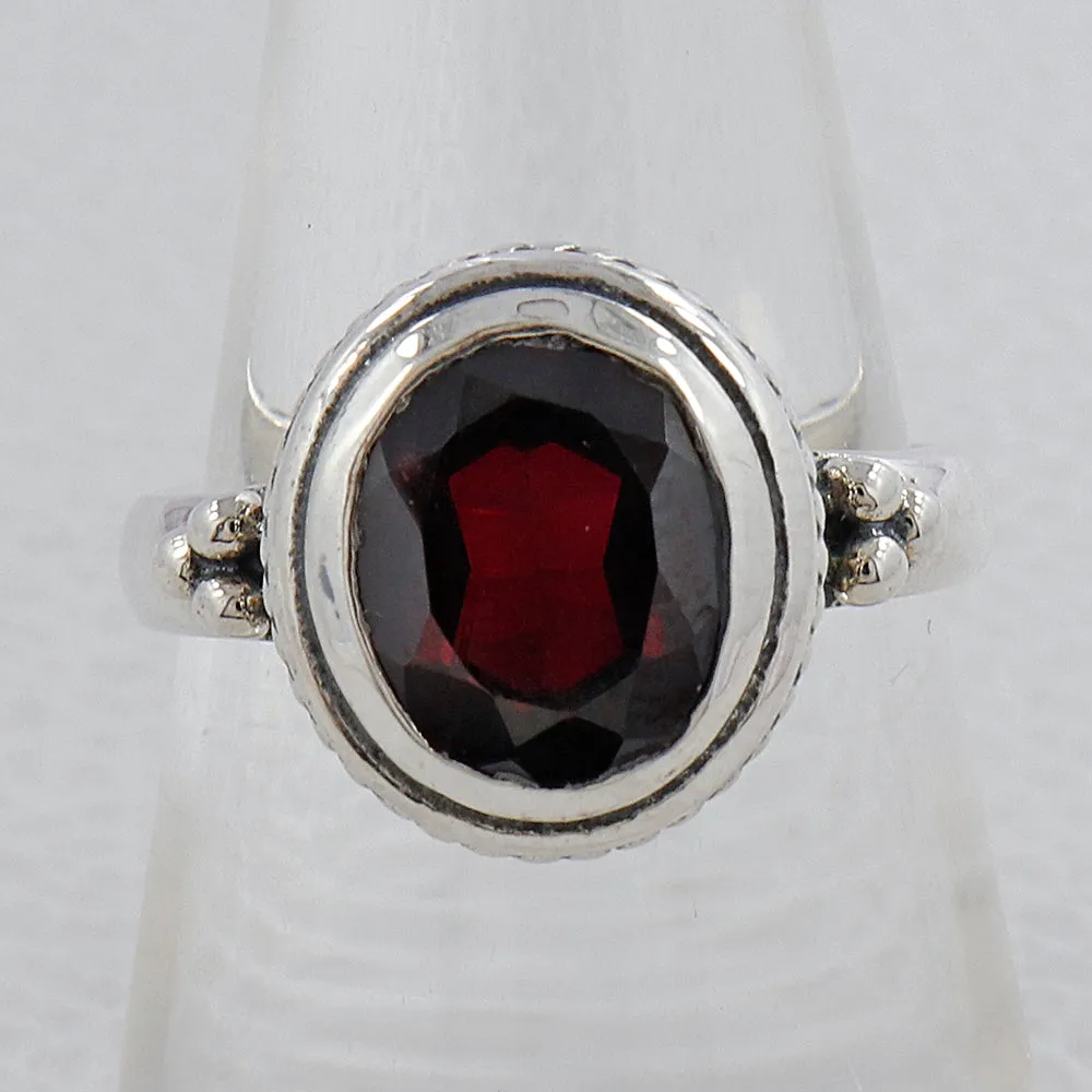 Natural Amethyst Sterling Silver Designer Ring